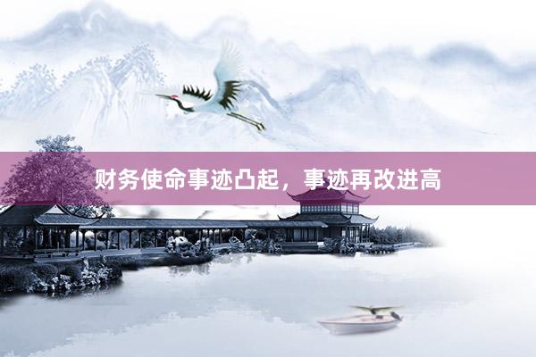 财务使命事迹凸起，事迹再改进高