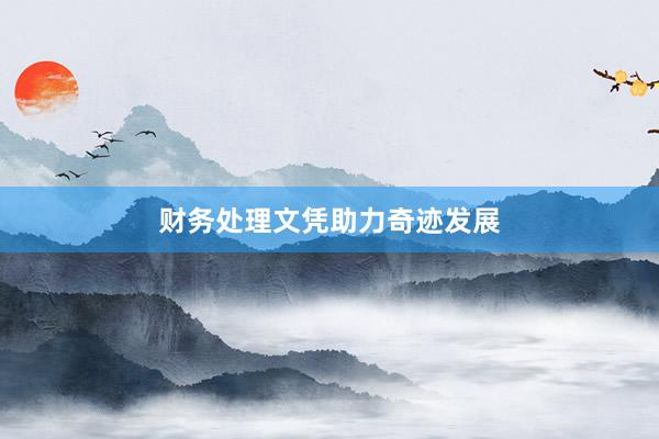 财务处理文凭助力奇迹发展
